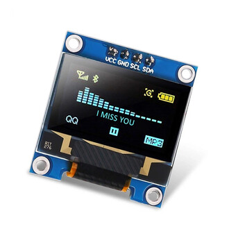 Aek-Tech - 0.96" Mavi Yeşil Dual Color OLED LCD Ekran I2C IIC Communication Display