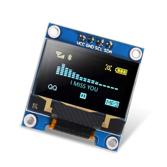 0.96" Mavi Yeşil Dual Color OLED LCD Ekran I2C IIC Communication Display