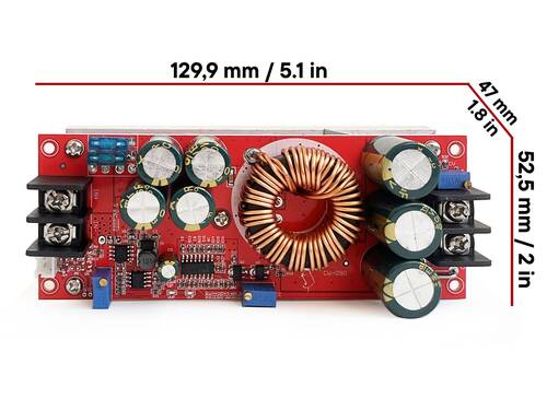 1200W Yüksek Güç DC-DC Kademeli Sabit Voltaj ve Akım Araç şarj Modülü Step-Up