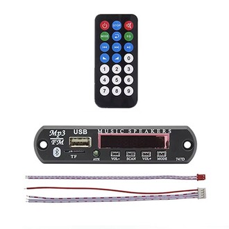 12V Kayıpsız Bluetooth 5.0 MP3 Decoder Board WAV+WMA+MP3 Super APE - Thumbnail