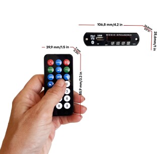 12V Kayıpsız Bluetooth 5.0 MP3 Decoder Board WAV+WMA+MP3 Super APE - 4