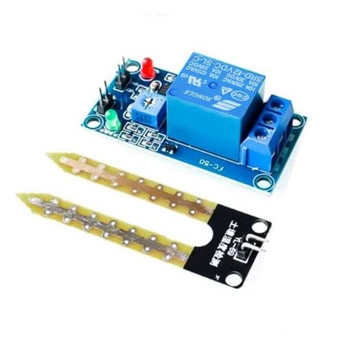 12V Toprak Nem Sensör Rölesi Ayarlı Nem Otomatil Sulama Ayar Kartı