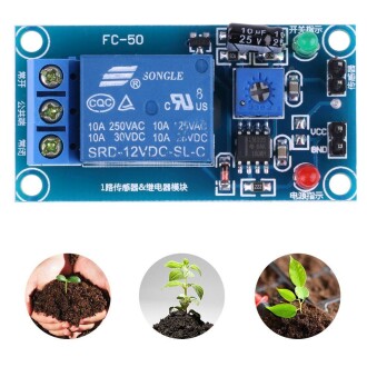 12V Toprak Nem Sensör Rölesi Ayarlı Nem Otomatil Sulama Ayar Kartı - 3