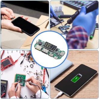 18650 Lityum Pil Şarj Modülü Dijital Göstergeli 5V2.4A 2A 1A Dual USB Çıkış - 5