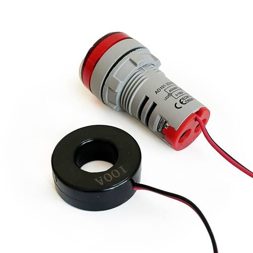 2'li Volt Amper Ölçüm 22MM AC60-500V 100A Kırmızı