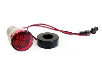 2'li Volt Amper Ölçüm 22MM AC60-500V 100A Kırmızı - 3