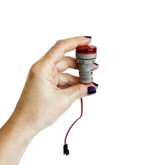 2'li Volt Amper Ölçüm 22MM AC60-500V 100A Kırmızı - 4