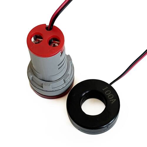 2'li Volt Amper Ölçüm 22MM AC60-500V 100A Kırmızı - 5