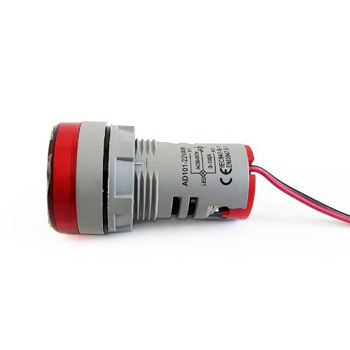 2'li Volt Amper Ölçüm 22MM AC60-500V 100A Kırmızı - 6