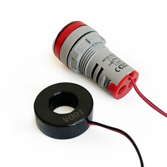 2'li Volt Amper Ölçüm 22MM AC60-500V 100A Kırmızı - 8