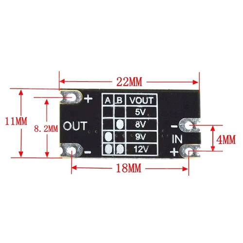 3.7V ila 12V Mini DC-DC Boost Modül 5V/8V/9V/12V Output Lityum Pil Boost