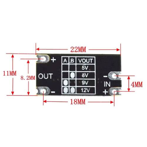 3.7V ila 12V Mini DC-DC Boost Modül 5V/8V/9V/12V Output Lityum Pil Boost - 4