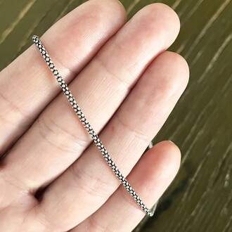 55 cm Gümüş Zincir Kalın - Thumbnail
