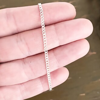 60 cm Gümüş Zincir Kalın - Thumbnail