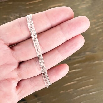 60 cm Gümüş Zincir - Thumbnail
