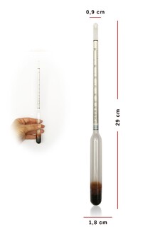 ACHEM 0-100 Ethyl Alcohol Hydrometer Long Form - Thumbnail