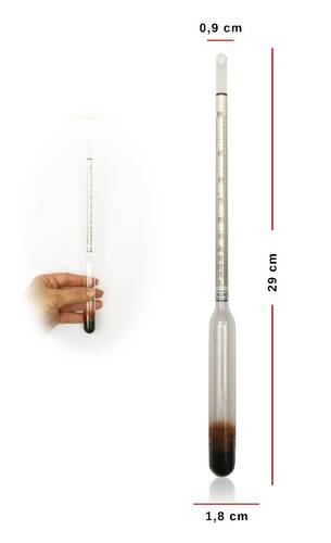 ACHEM 0-100 Ethyl Alcohol Hydrometer Long Form
