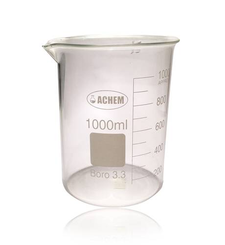 ACHEM 1000ml Glass Beaker Short Form - 1