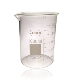ACHEM 1000ml Glass Beaker Short Form