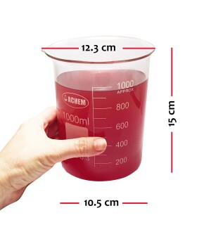 ACHEM 1000ml Cam Beher Kısa Form - 5