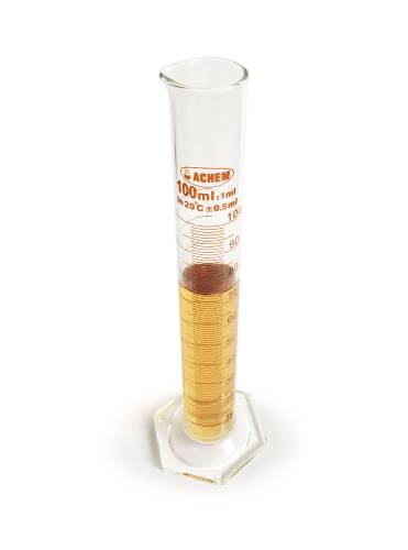 ACHEM 100ml Cam Mezür Uzun Form Kırmızı Skala - 6