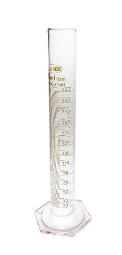 ACHEM 250ml Cam Mezür Uzun Form Kırmızı Skala - 2