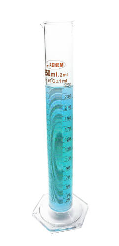 ACHEM 250ml Cam Mezür Uzun Form Kırmızı Skala - 4