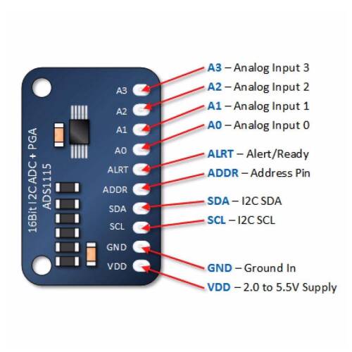 ADS1115 16Bit I2C ADC+PGA - 4