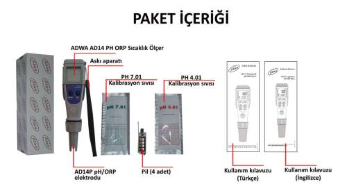 ADWA AD14 PH ORP Sıcaklık Ölçer Taşınabilir - 8