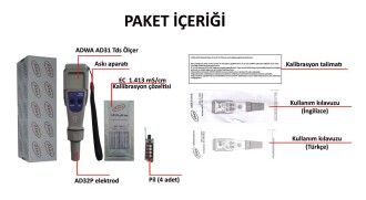 ADWA AD31 Tds Ppm EC Metre İletkenlik Ölçer - 8