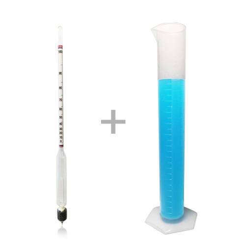 AEK-Tech 0-100 Uzun Form Alkolmetre ve Arco 250ml Mezür Seti - 1