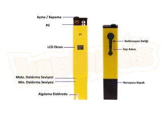 AEK-Tech 0-14 PH Metre ve TDS 0-9990 ppm İletkenlik Ölçer Seti - 7