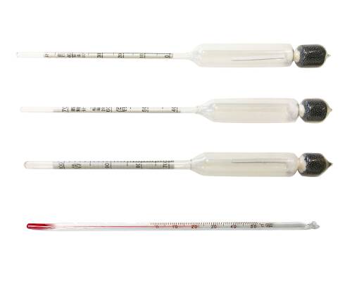 AEK-Tech 3'lü Set Termometreli Alkolmetre 0-40-70-100 - 1