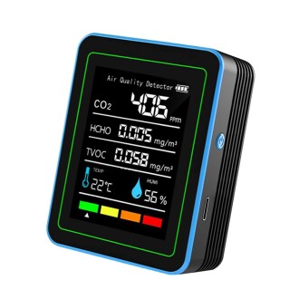 AEK-Tech 5'li CO2,HCHO,TVOC,SICAKLIK,NEM Dedektör Taşınabilir Ev Ofis Hava Kalitesi Ölçüm Cihazı - 3