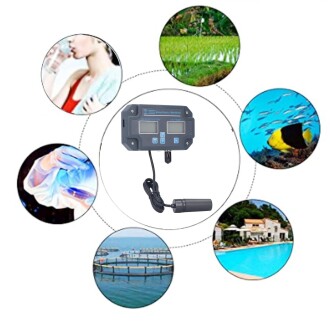 AEK-tech 6'sı Birarada WiFi Su Kalitesi Test Ölçüm Cihazı PH/EC/TDS/SALT/G.S/ Temp - 9