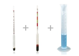 AEK-Tech Ethyl Alcohol Hydrometer and 250ml Measure Set