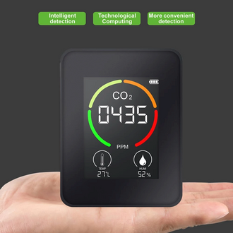 AEK-Tech CO2 Dedektörü Taşınabilir 400-6000ppm Ev Ofis Sera Hava Kalitesi Ölçüm Cihazı Şarjlı - Thumbnail