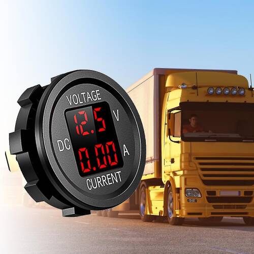 AEK-Tech DC12V/24V Dijital Voltmetre Ampermetre - 7