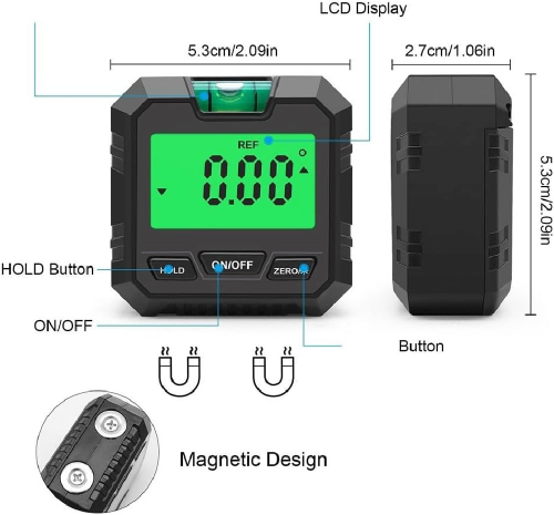 AEK-Tech Dijital Eğim Ölçer Açı Ölçer Mıknatıslı - 4