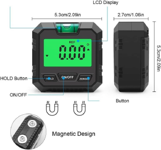 AEK-Tech Dijital Eğim Ölçer Açı Ölçer Mıknatıslı - 4