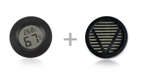 AEK-Tech Dijital Humidor Termometre Nem Ölçer ve Nemlendirici Haznesi Seti - 1