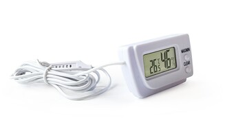 AEK-Tech Dijital Min-Max Prob Termometre Nem Ölçer Beyaz - Thumbnail