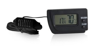 AEK-Tech Digital Min-Max Probe Thermometer Hygrometer Black