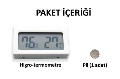 AEK-Tech Dijital Nem Ölçer Termometre (beyaz)