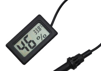 AEK-Tech - AEK-Tech Dijital Problu Nem Ölçer Termometre (siyah)