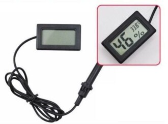 AEK-Tech Dijital Problu Nem Ölçer Termometre  (siyah) - 2