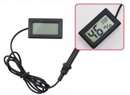 AEK-Tech Dijital Problu Nem Ölçer Termometre  (siyah) - 2