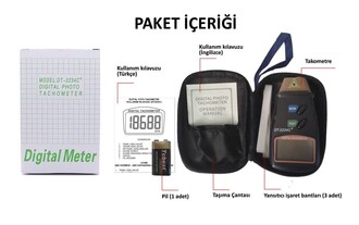 AEK-Tech DT2234-C Non-Contact Digital Laser Tachometer - 8