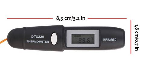 AEK-Tech DT8220 Kalem Tip Infrared Termometre Siyah