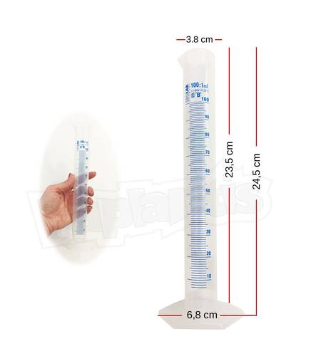 AEK-Tech Kısa Form Alkolmetre ve 100ml Mezür Seti